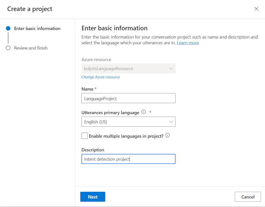 Creating a Language Project